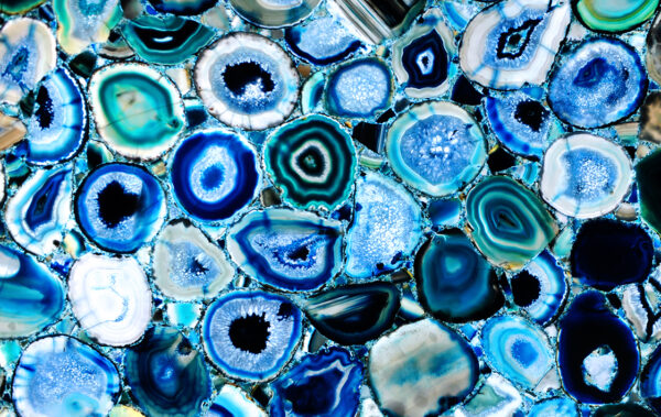 blue agate semi precious - efesus home