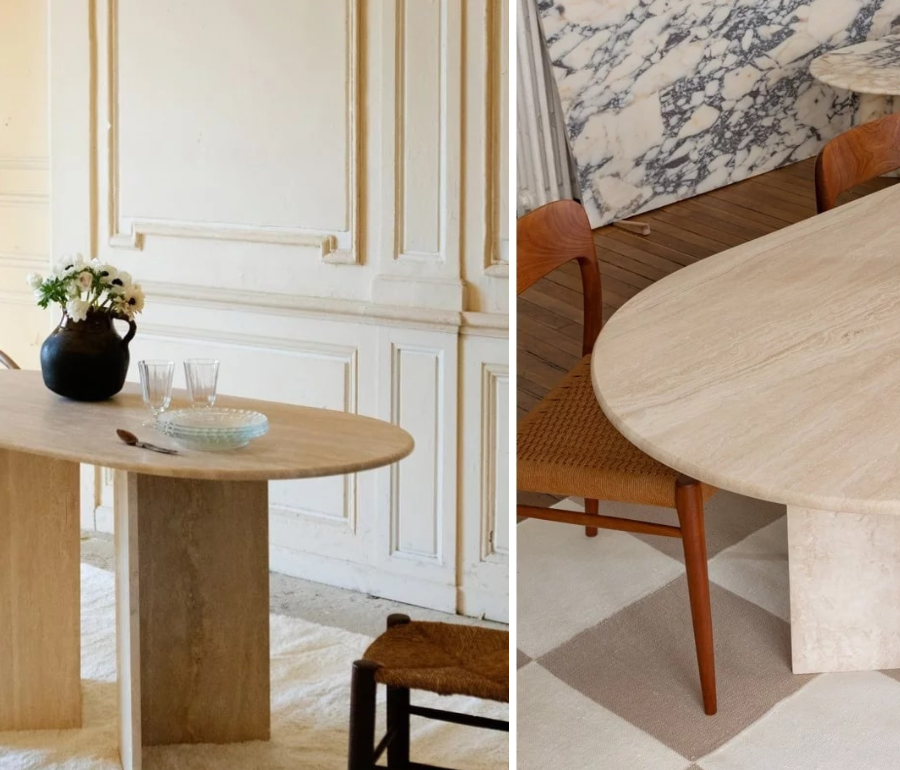 Summer evenings for travertine tables - Efesus Home
