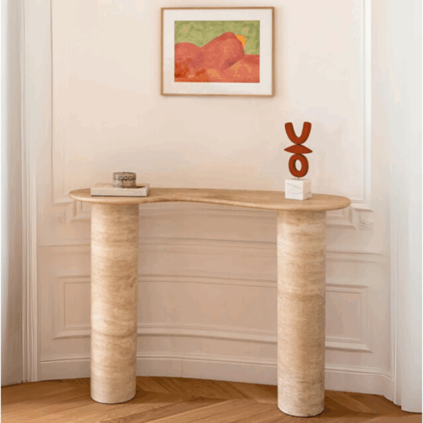 travertine console table 2 - efesus home