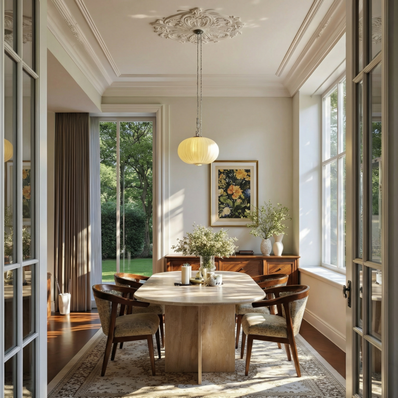 Light Travertine Dining Table - Efesus Home