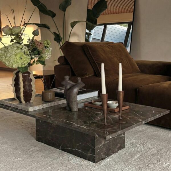 Irish Brown Mermer Orta Sehpa 24 65x120x37 - efesus home