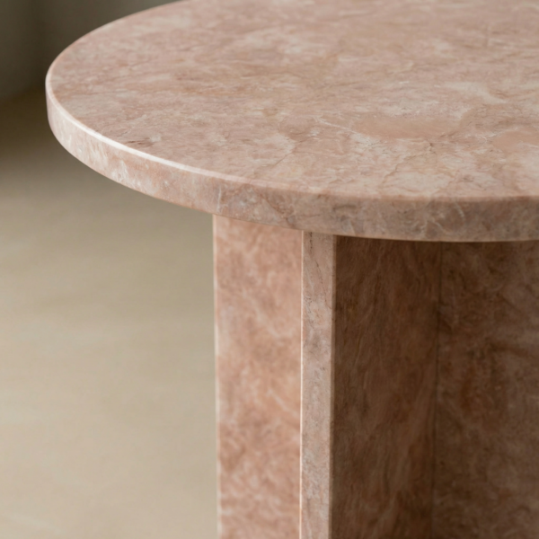 Red Travertine Side Coffee Table 4 o45x50 1 1 - efesus home