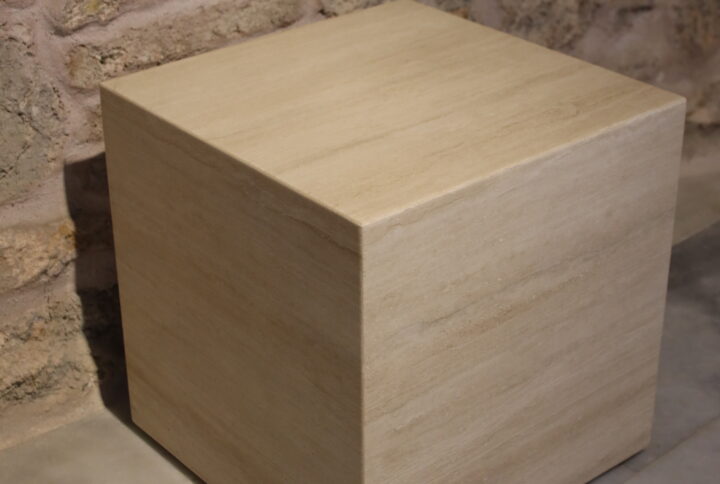 classic travertne ven cut cube 45x46cm - efesus home