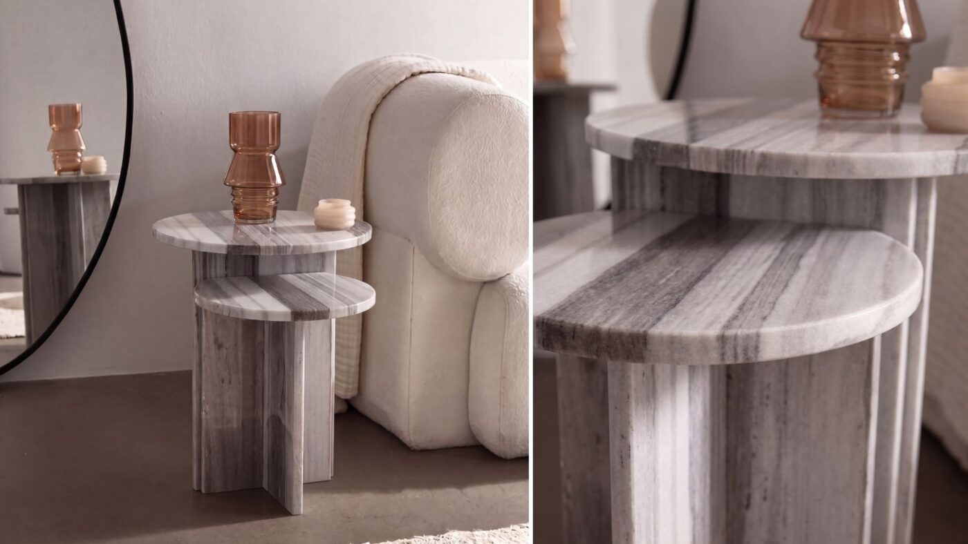 Marble Side Tables And Creating Natural Balance Beside Sofas 5 akl 7 - efesus home