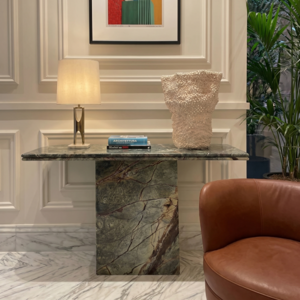 Rain Forest Green Marble Console Table 12 60x120x75 cm - efesus home